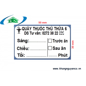 In tem chia liều dùng nhà thuốc cuộn 3000 tem