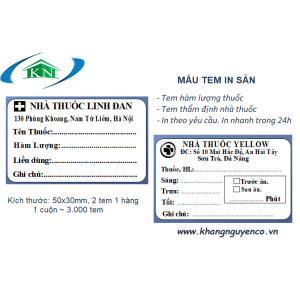 In tem thẩm định nhà thuốc ở Hà Nội