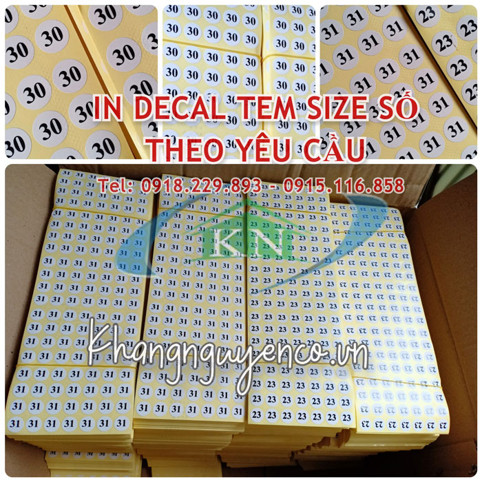 In tem size số theo yêu cầu ở Hà Nội