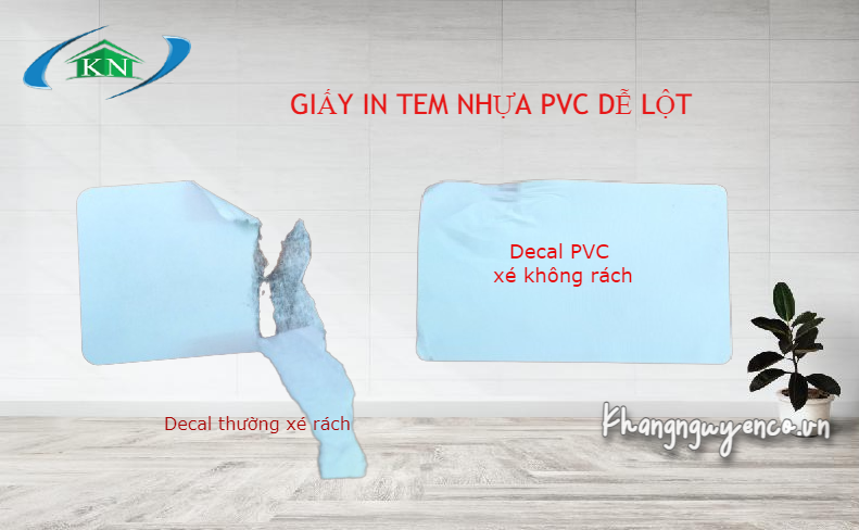 Giấy in tem phụ decal PVC 