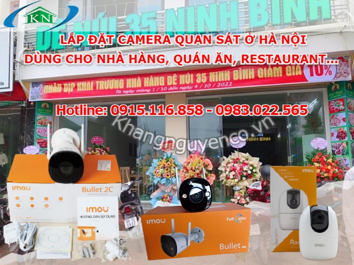 Nhận lắp đặt camera giám sát cho nhà hàng ở Hà Nội